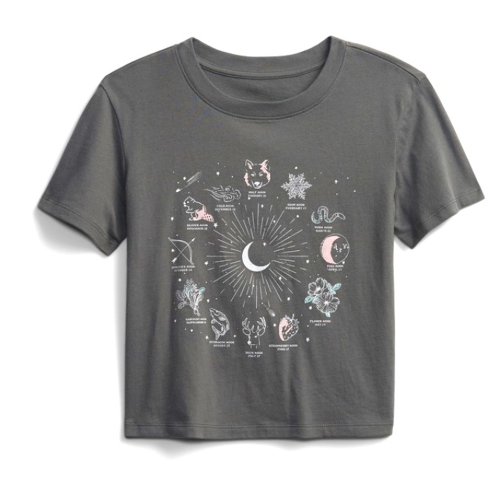 Grey Gap kids moon shirt